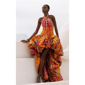 SILVIA TCHERASSI Eloina Dress Ultra Orange Large